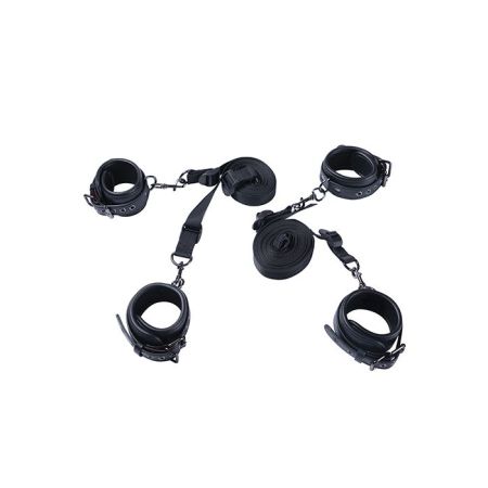 Luxury Bondage Bed Restraint Kit - Black